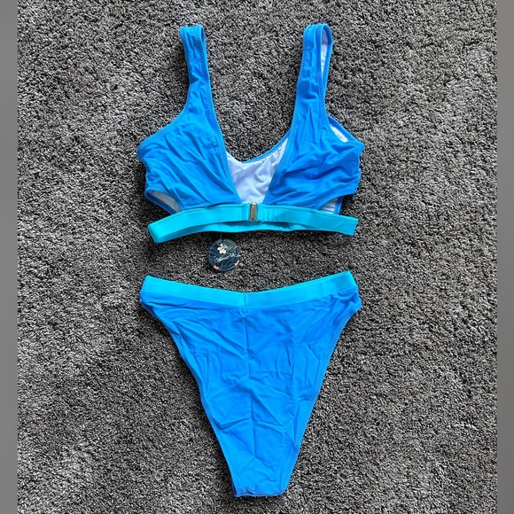 NWT Size M Blue Bikini High Waist - Picture 2 of 2